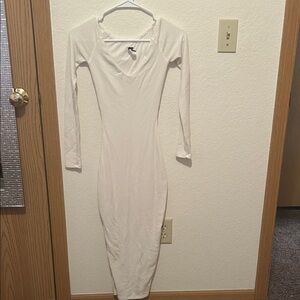Windsor White Long Sleeve Body-Con Dress